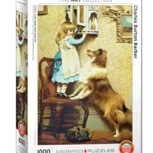 niña y su sheltie perro collie puzzle rompecabezas eurographics 1000 piezas