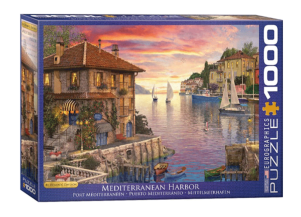 puerto mediterraneo puzzle rompecabezas eurographics 1000 piezas