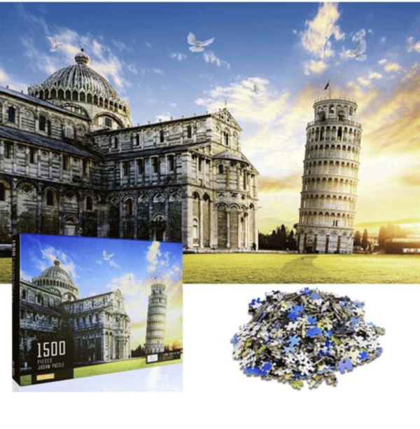 puzzle rompecabezas 1500 piezas qihan torre de pisa italia