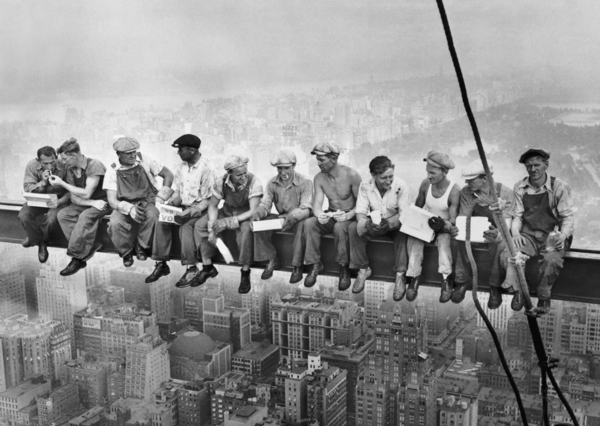 lunchtime rockefeller center top of rock almuerzo viga new york manhathan