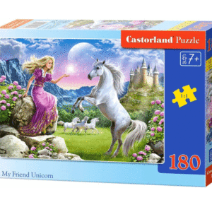 puzzle rompecabezas 180 piezas mi amigo el unicornio castorland