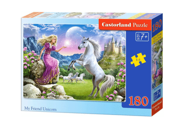 puzzle rompecabezas 180 piezas mi amigo el unicornio castorland