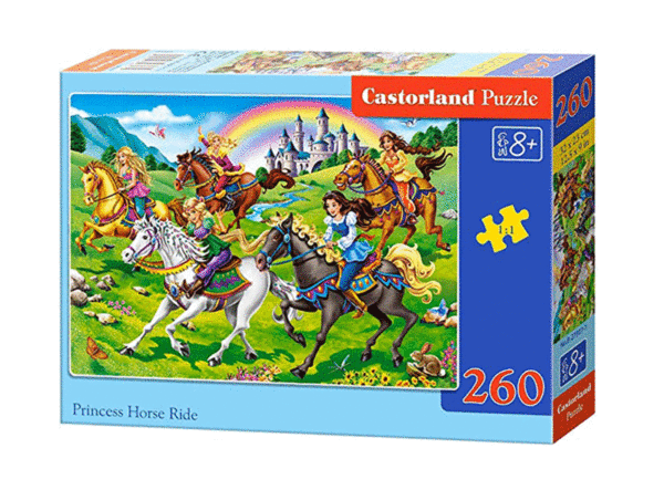 puzzle romecabezas 260 piezas princesas galopando caballos niños infantil