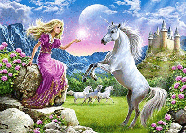 puzzle rompecabezas 180 piezas mi amigo el unicornio castorland