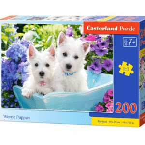 puzzle rompecabezas 200 piezas westie puppies perritos perro castorland