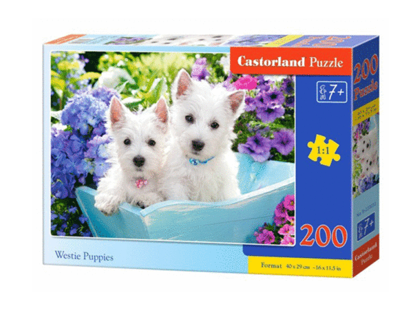 puzzle rompecabezas 200 piezas westie puppies perritos perro castorland