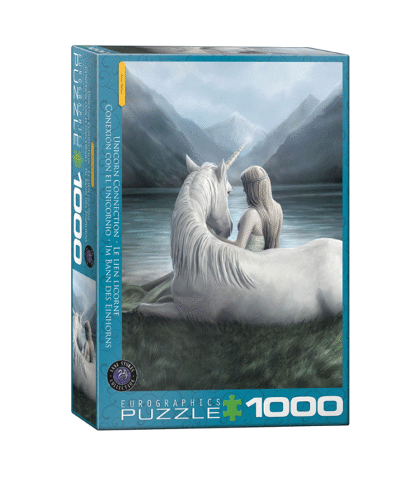 puzzle rompecabezas 1000 piezas eurographics conexion con el unicornio anne stokes