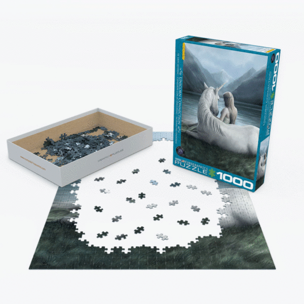 puzzle rompecabezas 1000 piezas eurographics conexion con el unicornio anne stokes