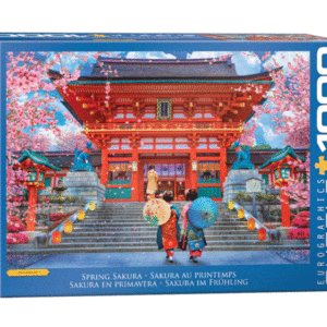 puzzle rompecabezas 1000 piezas eurographics sakura en primavera japon