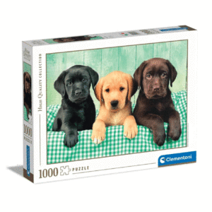 puzzle rompecabezas 1000 piezas clementoni 3 tres labradores cachorros perros