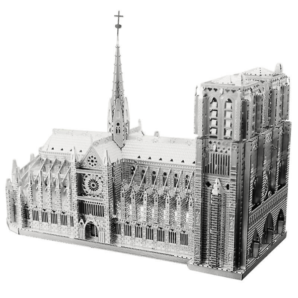 puzzle rompecabezas 3d metalico modelismo notre dame paris francia