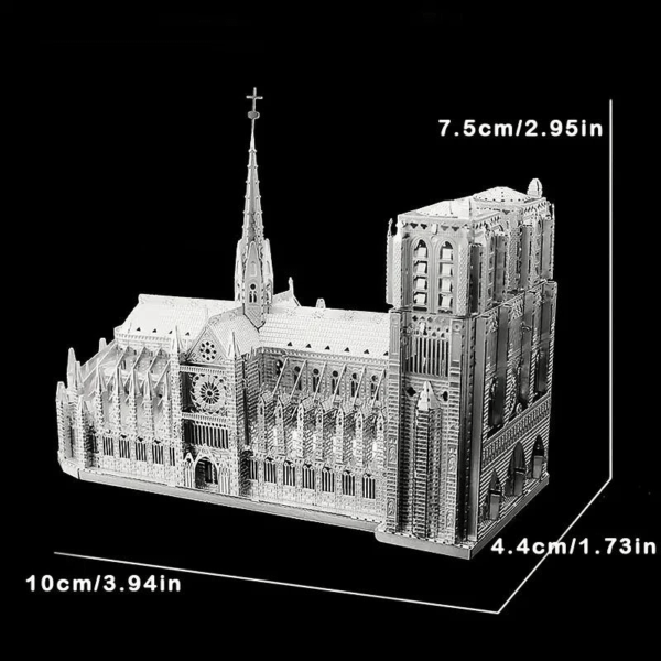 puzzle rompecabezas 3d metalico modelismo notre dame paris francia