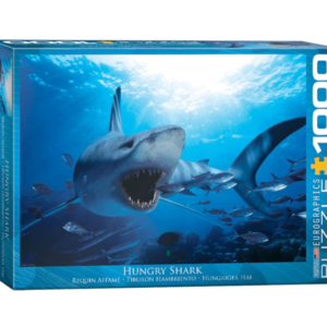 puzzle rompecabezas 1000 piezas eurographics paisaje tiburon hambriento agua mar azul
