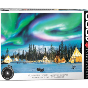 puzzle rompecabezas 1000 piezas paisaje aurora boreal