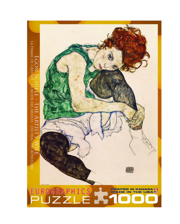 puzzle rompecabezas 1000 piezas eurographics la mujer del artista egon schiele pintura obra arte cuadro