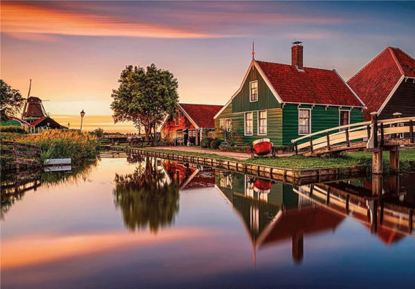 clementoni paisaje lago montaña casa verde en zaanse schans