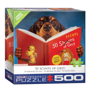 puzzle rompecabezas 500 piezas eurographics perro 50 aromas de grey cachorro perrito