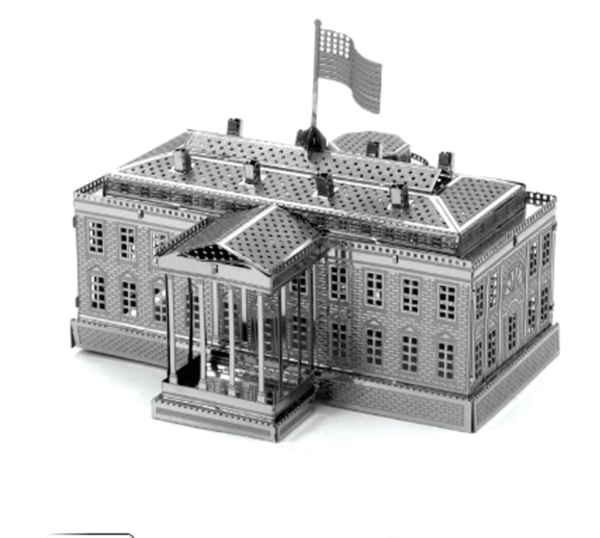 puzzle rompecabezas 3d metalico modelismo casa blanca arquitectura edificio estados unidos
