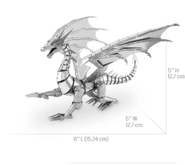 puzzle rompecabezas 3d metalico dragon