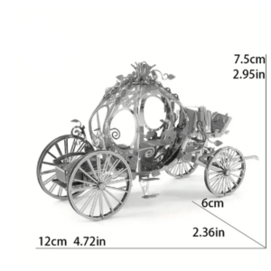 puzzle rompecabezas 3d metalico modelismo carroza de princesa