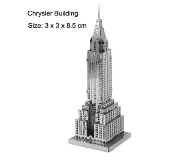 puzzle rompecabezas 3d metalico crysler new york