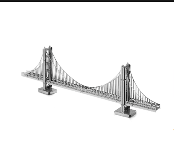 puzzle rompecabezas 3d metalico golden gate estados unidos