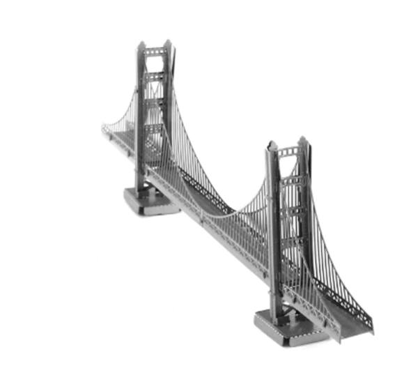 puzzle rompecabezas 3d metalico golden gate estados unidos