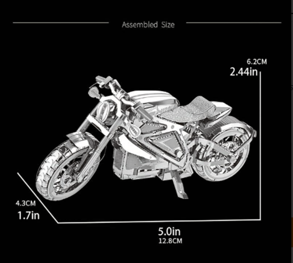 puzzle rompecabezas 3d metalico motocicleta moto vehiculo