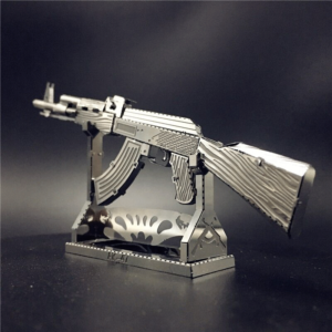 puzzle rompecabezas 3d metalico modelismo ak 47 rifle