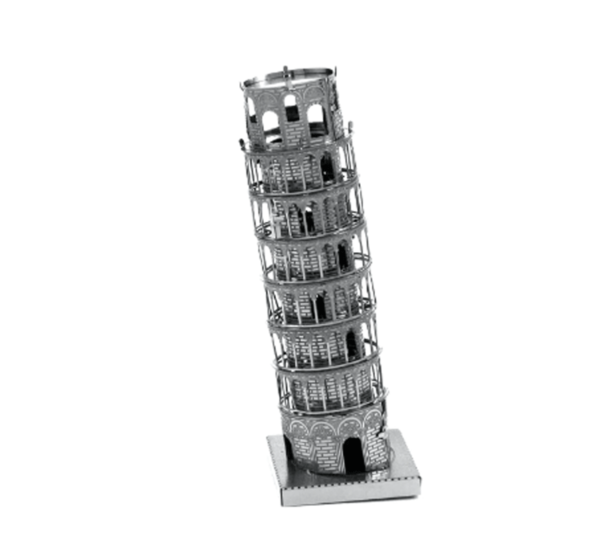 puzzle rompecabezas 3d metalico torre de pisa italia roma arquitectura