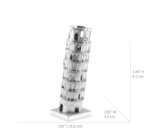 puzzle rompecabezas 3d metalico torre de pisa italia roma arquitectura