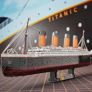 puzzle rompecabezas 3d metalico modelismo titanic barco