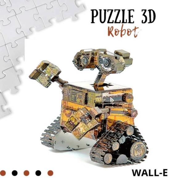 puzzle rompecabezas 3d metalico modelismo wall e