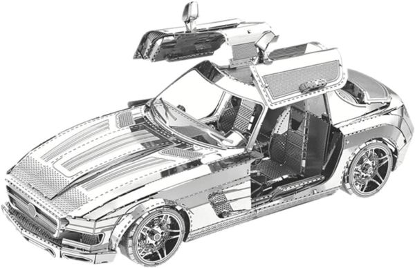 puzzle rompecabezas 3d metalico mercedes sls auto alas de angel