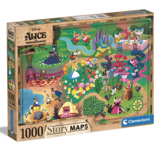 puzzle rompecabezas 1000 piezas clementoni mapa alicia en el pais de las maravillas