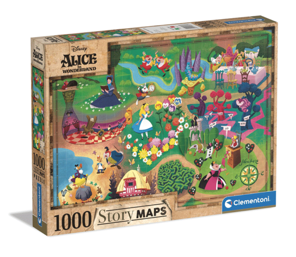 puzzle rompecabezas 1000 piezas clementoni mapa alicia en el pais de las maravillas