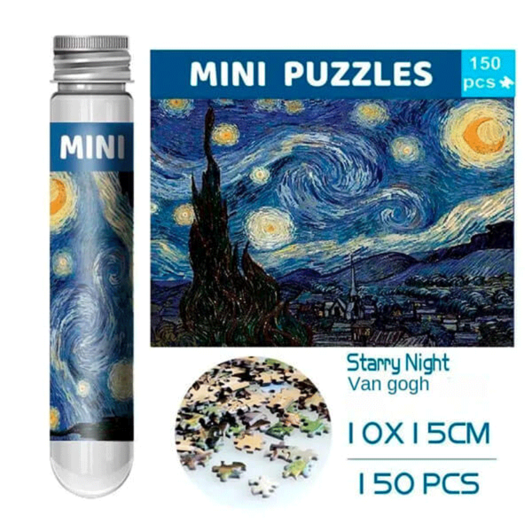 mini puzzle rompecabezas 150 piezas van gogh la noche estrellada