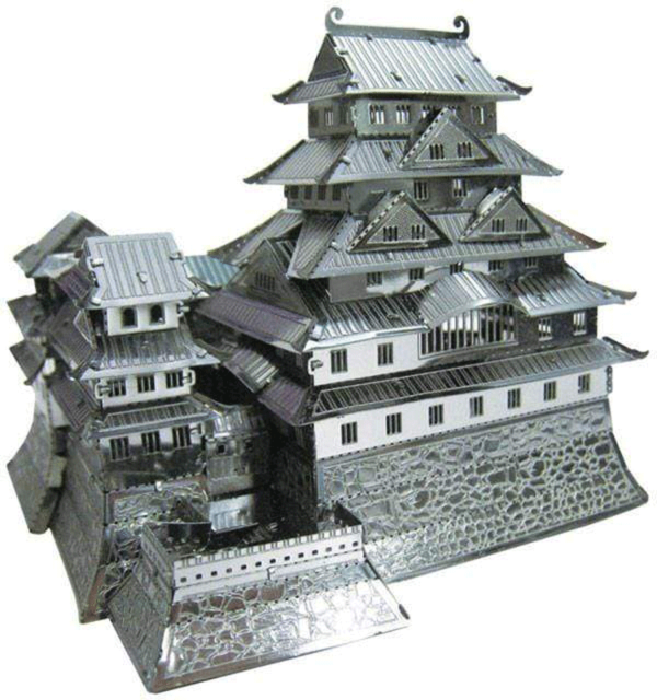 puzzle rompecabezas 3d metal himeji pagoda japonesa