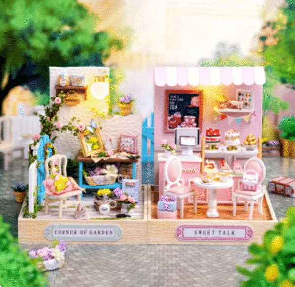 mini casita diy diorama armable de rincon de jardin