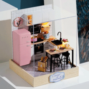 mini casita diy diorama armable cocina