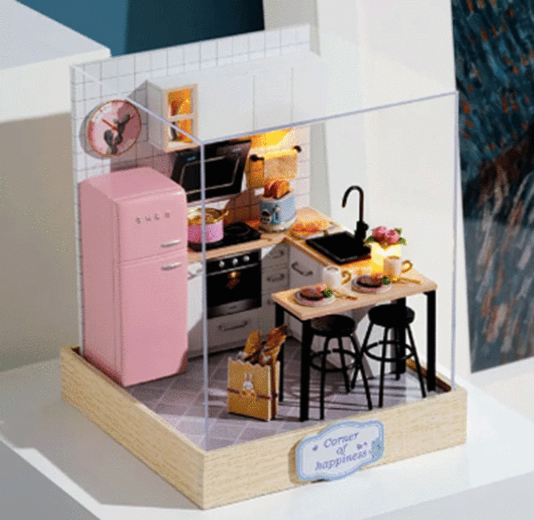 mini casita diy diorama armable cocina