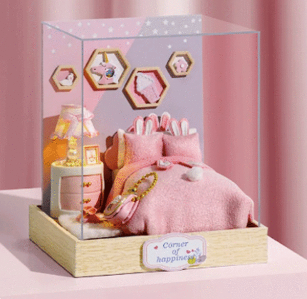 mini casita diy diorama armable dormitorio de chicas