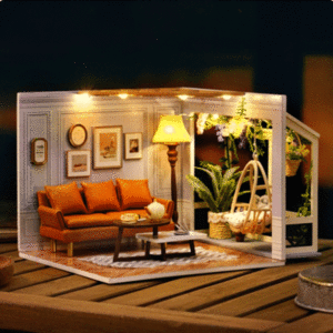 mini casita diy terraza diorama bricollage