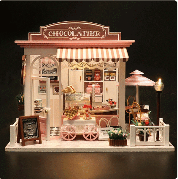 mini casita diy chocolateria diorama bricollage