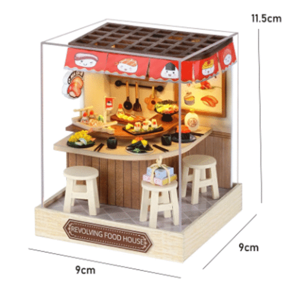 mini casita diy diorama armable de sushi