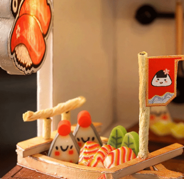 mini casita diy diorama armable de sushi