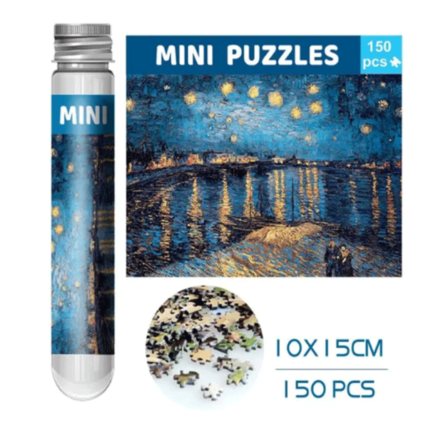 mini puzzle rompecabezas 150 piezas lanoche estrellada en el rodano on the rhone vincent van gogh