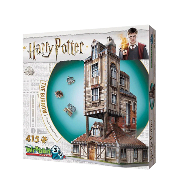 puzzle rompecabezas 415 piezas wrebbit 3d the burrow weasley la madriguera harry potter