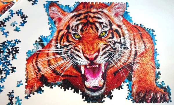 puzzle rompecabezas 600 piezas trefl crazy shapes tigre