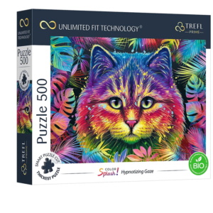 puzzle rompecabezas 500 piezas trefl gato mirada hipnotizante color